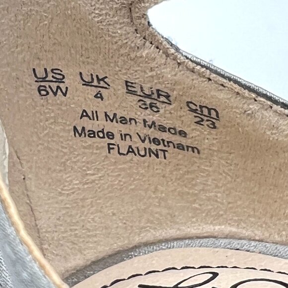 6W 6 WIDE WIDTH Lifestride Womens Flaunt Pewter Silver Dress Sandals Heels Shoes - Picture 14 of 14